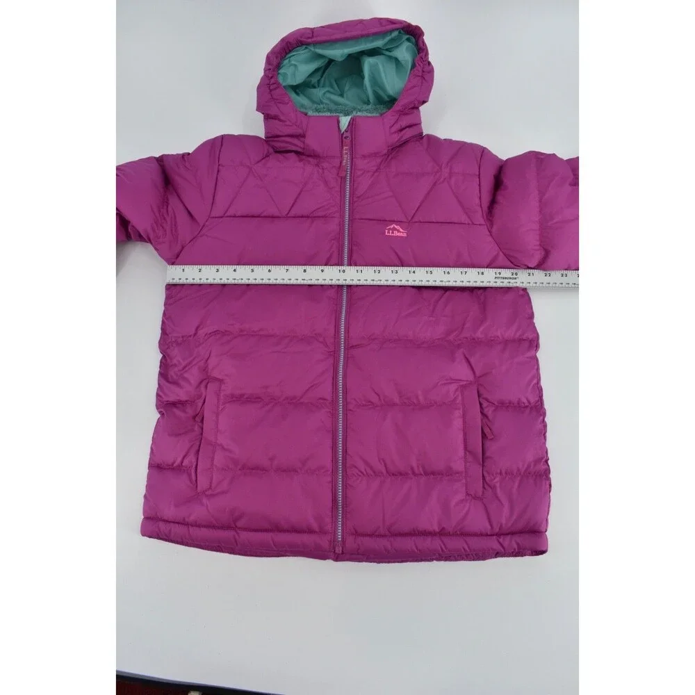 LL Bean Youth XL 18 Wild Aster Pink Sherpa Lined Removable Hood Jacket NWT